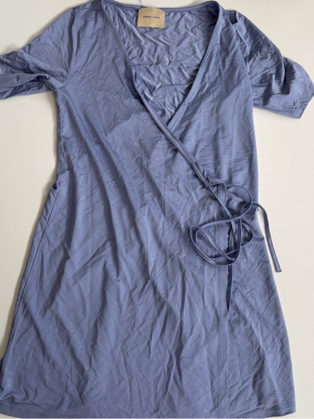 Paloma wool garden wrap dress in blue